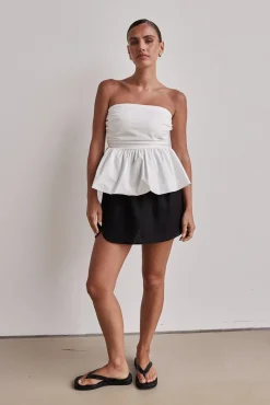 Addison Linen Skirt (Black)
