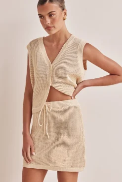 Alexi Knit Skirt (Beige)