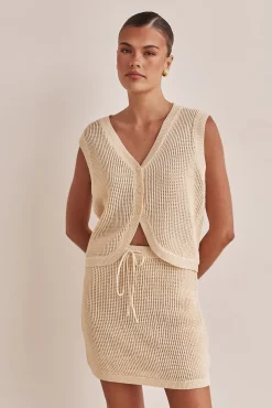 Alexi Knit Skirt (Beige)