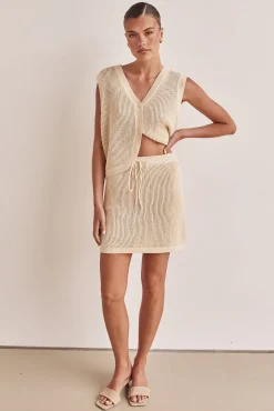Alexi Knit Skirt (Beige)