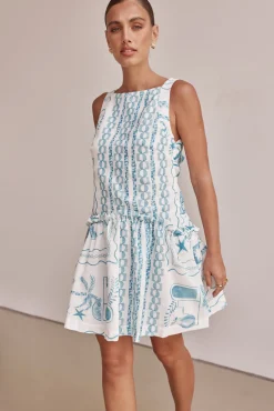 Amara Mini Dress (Blue)