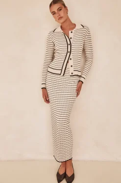 Anderson Knit Maxi Skirt (Cream)