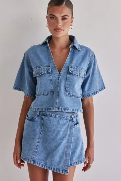 Astrid Denim Set (Light Blue)