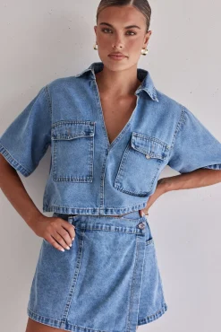 Astrid Denim Set (Light Blue)