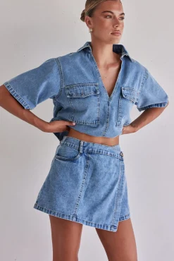 Astrid Denim Set (Light Blue)