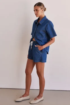 Baylee Denim Shirt (Blue)