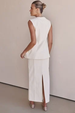Blithe Maxi Skirt (Beige)