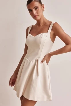 Brodie Mini Dress (Cream)