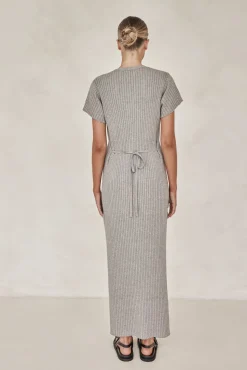 Castello Knit Maxi Dress (Grey)