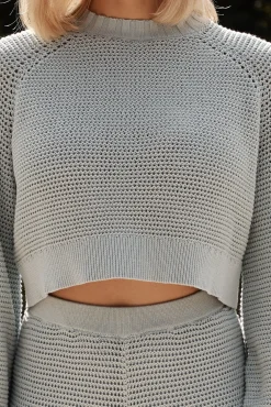 Della Knit Top (Blue)
