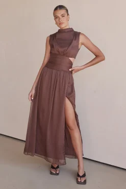 Eliana Maxi Dress (Chocolate)