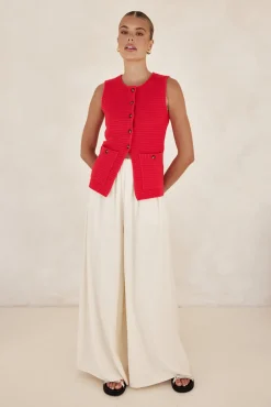 Embry Knit Vest (Red)
