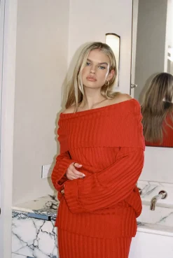 Freja Knit Top (Red)