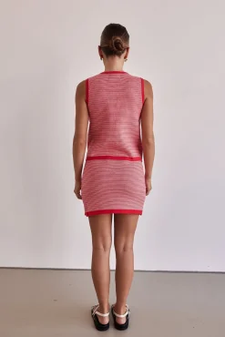 Gemma Knit Vest (Red)