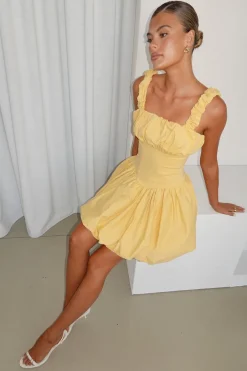Guinevere Mini Dress (Yellow)