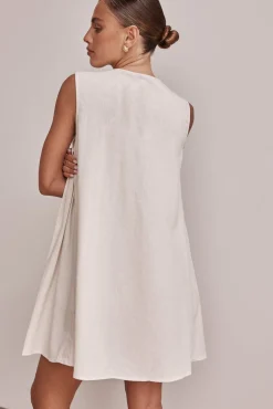Harper Mini Dress (Cream)