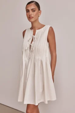 Harper Mini Dress (Cream)