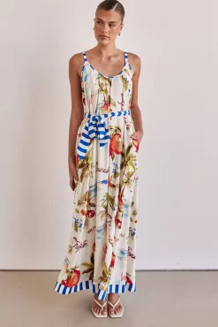 Indigo Maxi Dress (White)