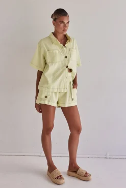 Iris Denim Set (Yellow)