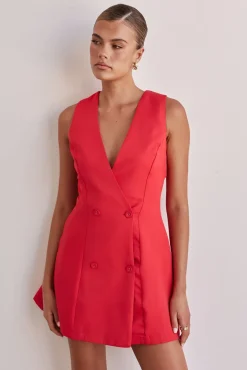 Isobel Mini Dress (Red)