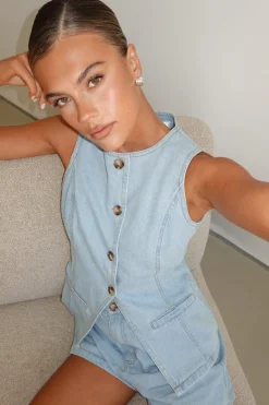 Jules Denim Set (Light Blue)