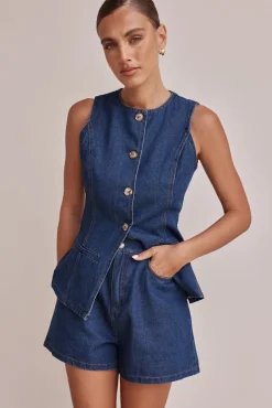 Jules Denim Shorts (Blue)