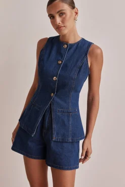 Jules Denim Shorts (Blue)