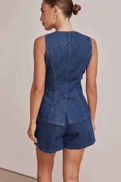 Jules Denim Shorts (Blue)