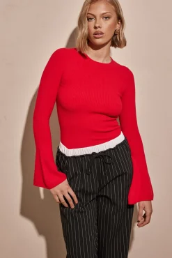 Margo Knit Top (Red)