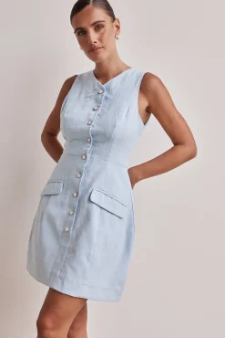 Rita Mini Dress (Blue)