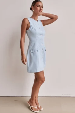 Rita Mini Dress (Blue)