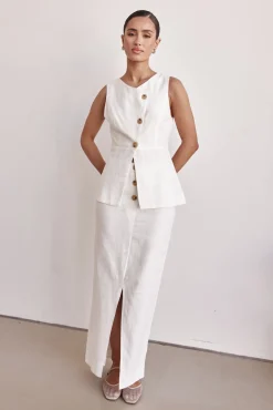 Robyn Maxi Skirt (White)