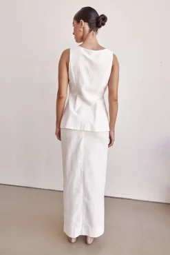 Robyn Maxi Skirt (White)