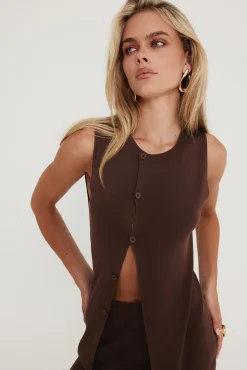 Silas Knit Top (Chocolate)