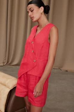 Sofia Vest (Red)