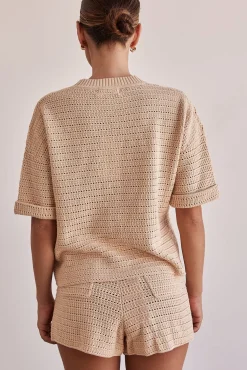 Sunset Hills Knit Top (Beige)