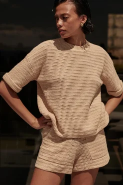 Sunset Hills Knit Top (Beige)