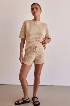Sunset Hills Knit Top (Beige)