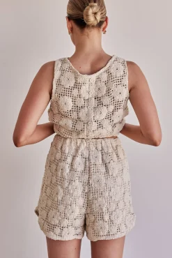 Ulysses Crochet Shorts (Beige)
