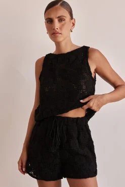 Ulysses Crochet Shorts (Black)