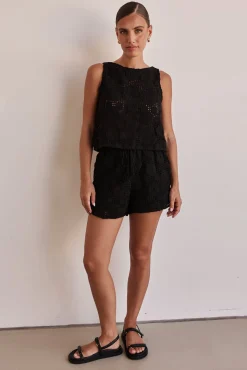 Ulysses Crochet Shorts (Black)