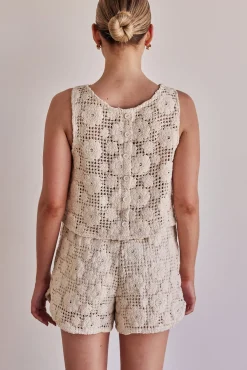 Ulysses Crochet Top (Beige)
