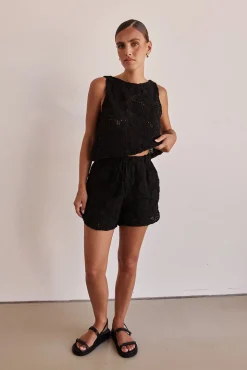 Ulysses Crochet Top (Black)