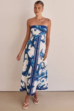 Zayna Midi Dress (Blue)