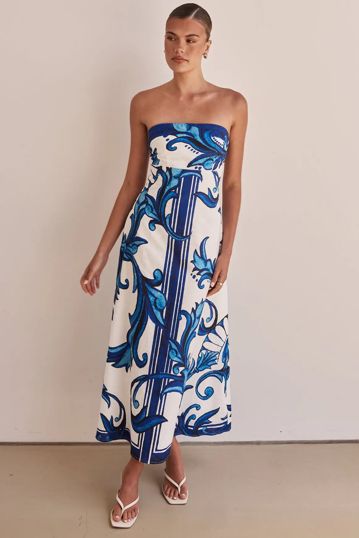 Zayna Midi Dress (Blue)