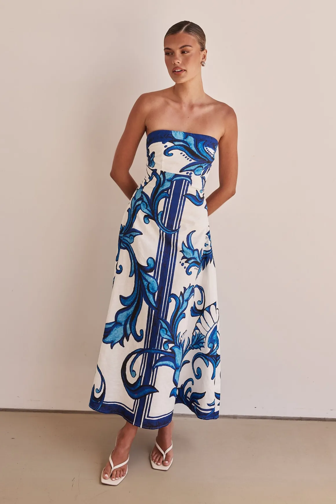 Zayna Midi Dress (Blue)