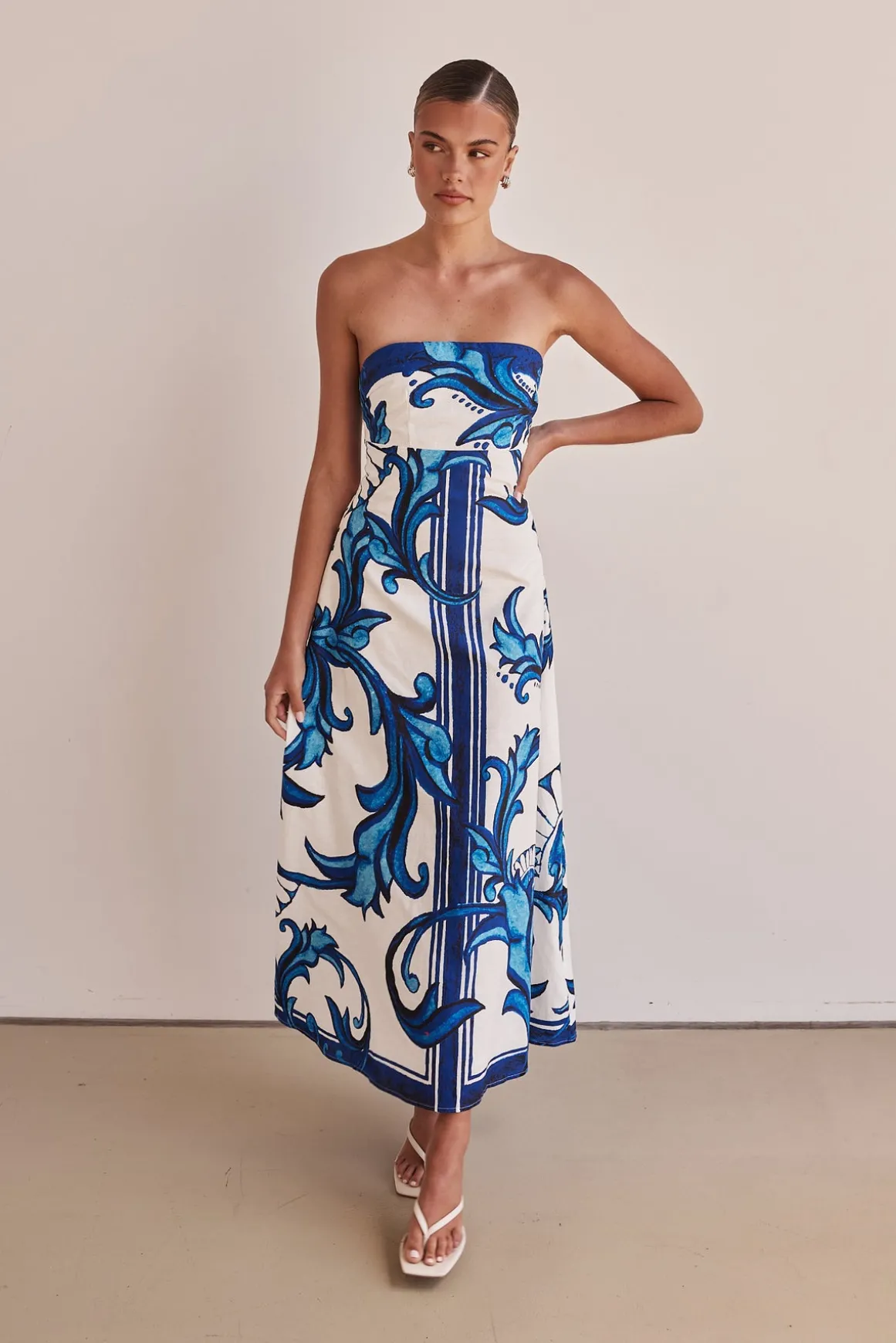 Zayna Midi Dress (Blue)
